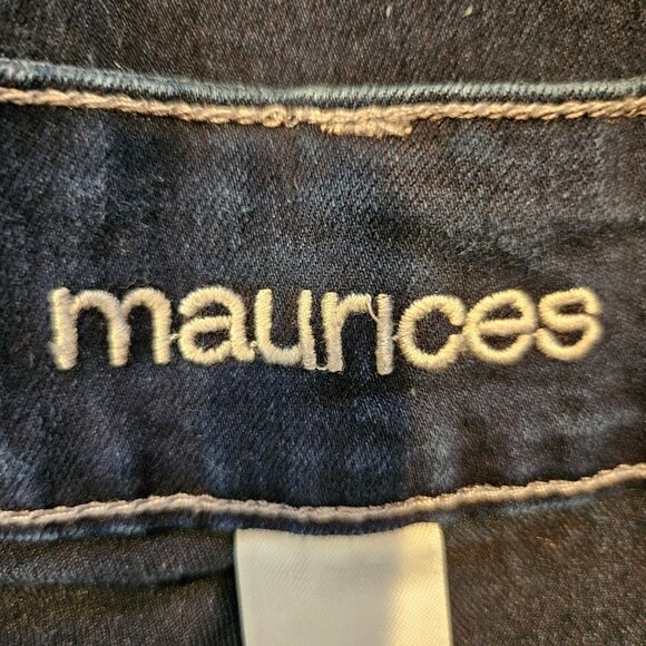 Maurices Womens 16R Dark Wash tapered Leg Denim Jeans casual denims stretch - Picture 8 of 12